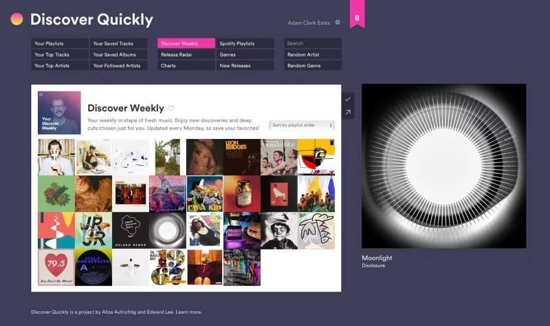 Discover Quickly for spotify stats