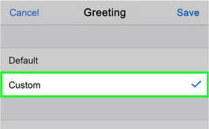 select greeting method