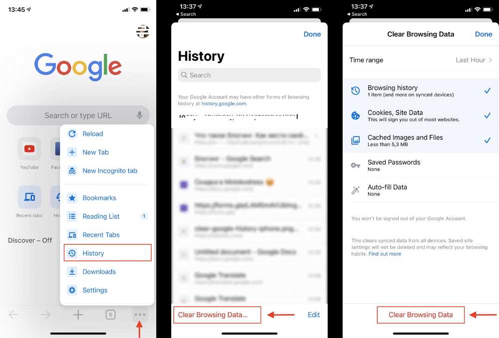 Delete The Google Search History On Your iPhone