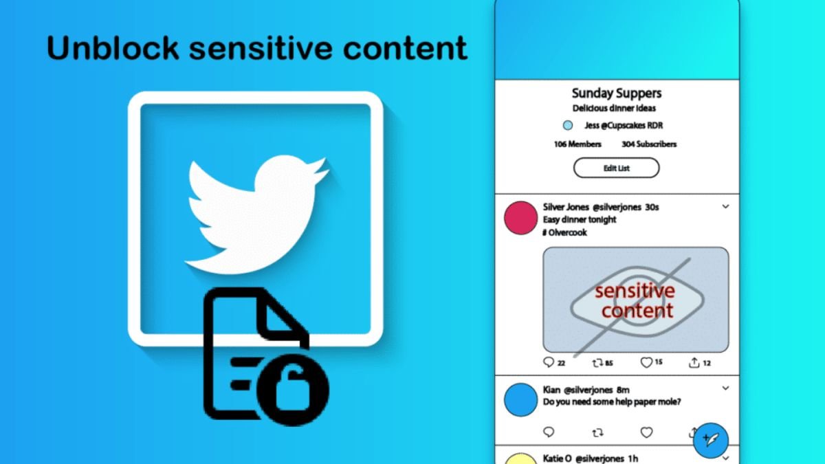 how do you unblock sensitive content on twitter