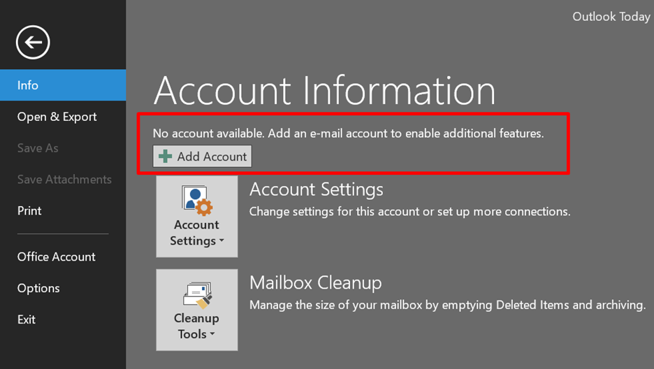 Setting up Yahoo Mail in MS Outlook step 3