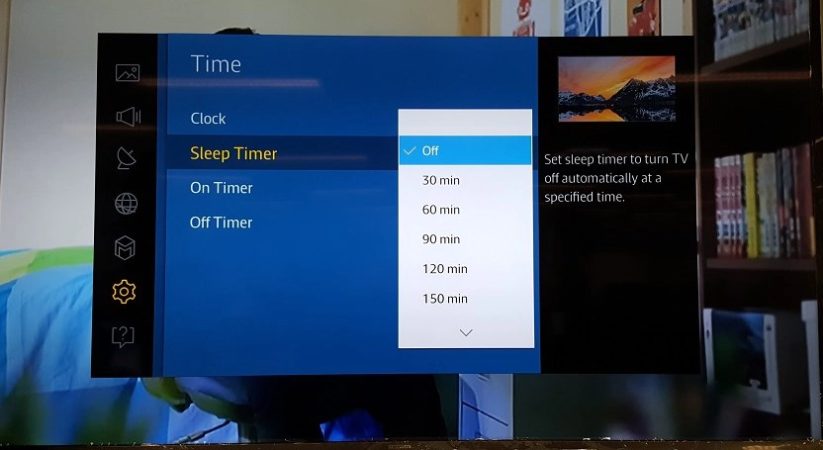 Make sure to turn off the Samsung TV Sleep Timer