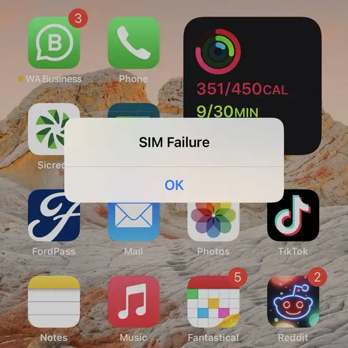 Your iPhone shows "Sim Failure" as a result. What's up next?