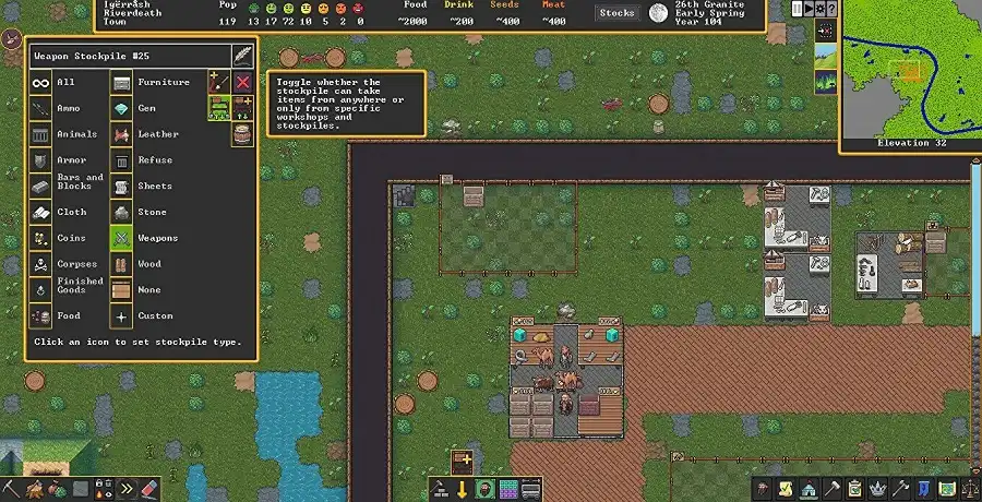 Dwarf Fortress Game Play design