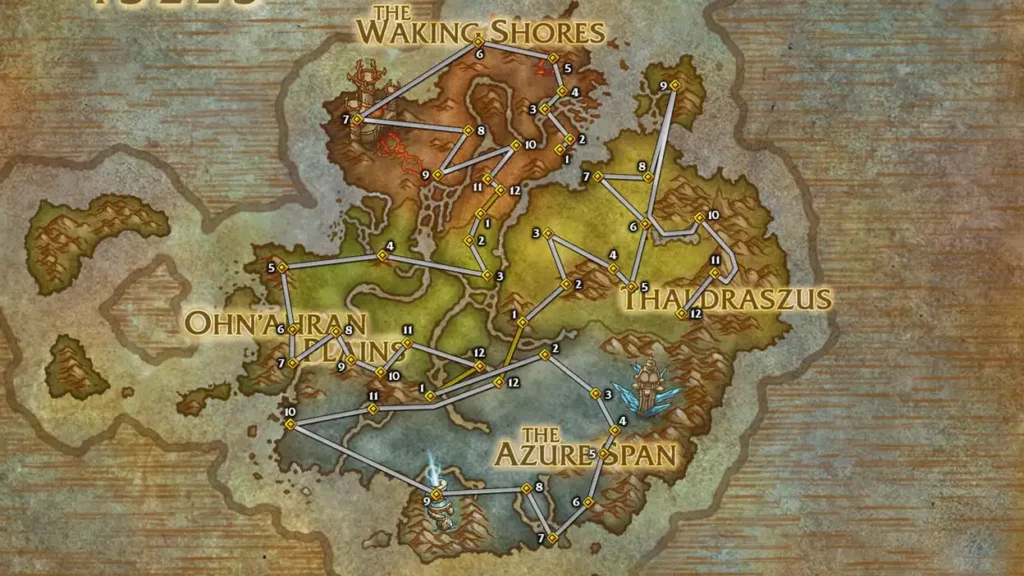 Mounts And Dragon Glyphs And Their Locations: