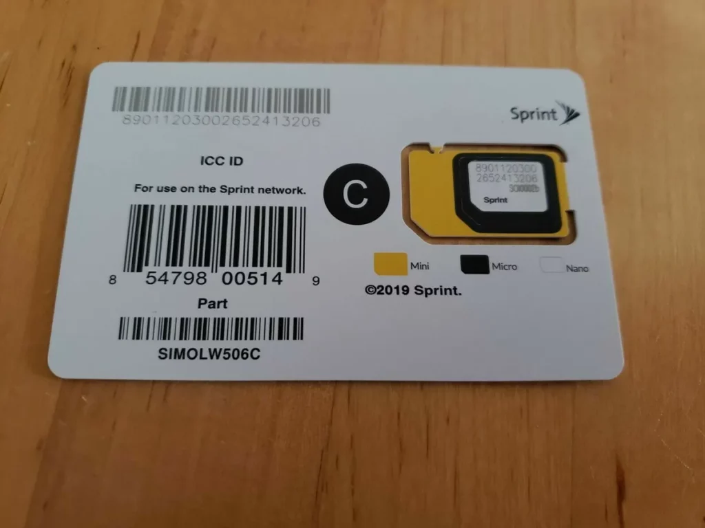 Sprint SIM Cards Just Stopped