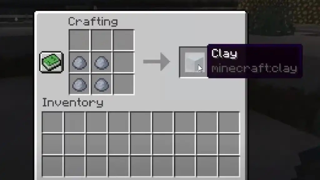 carfting clay in Minecraft