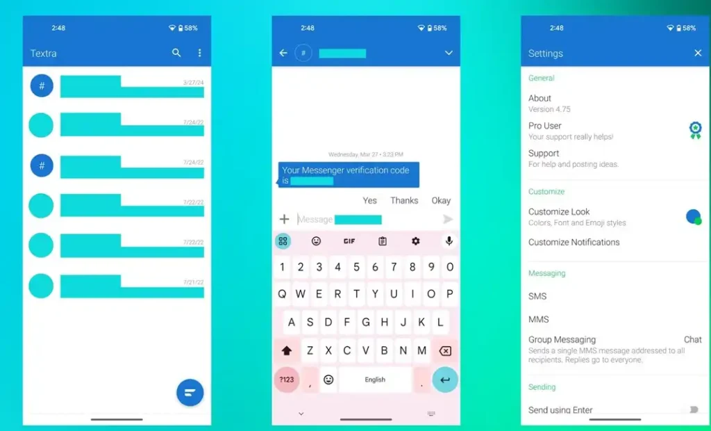 Third-Party SMS Forwarding App
