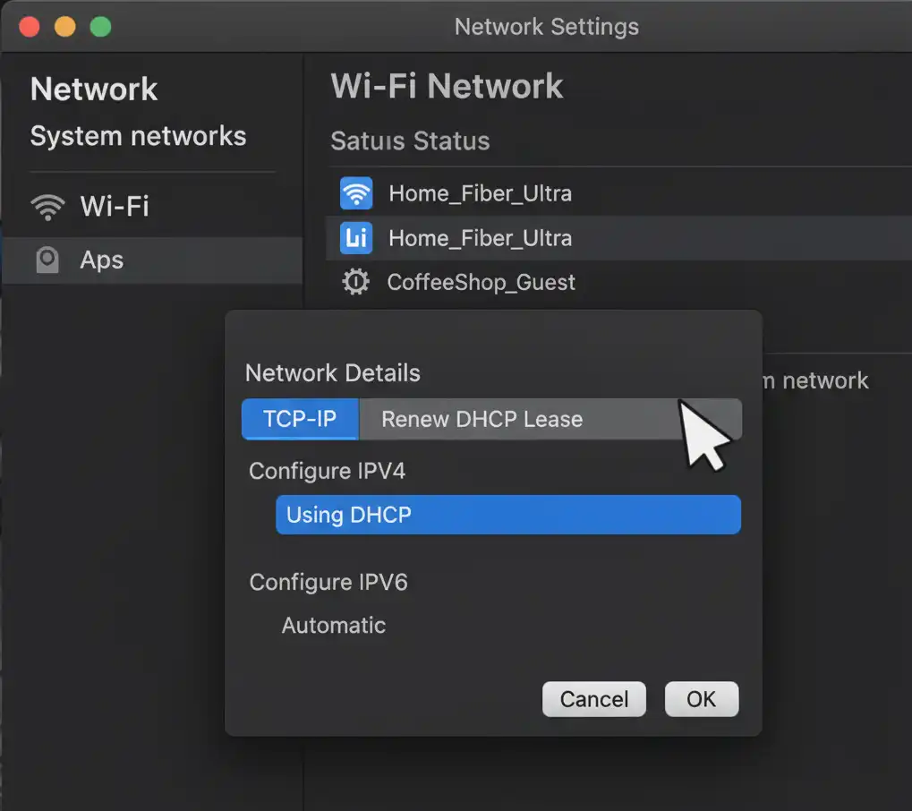 Check IP Settings for Automatic Configuration Mac