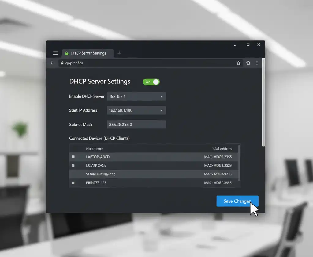 Check Router DHCP Settings
