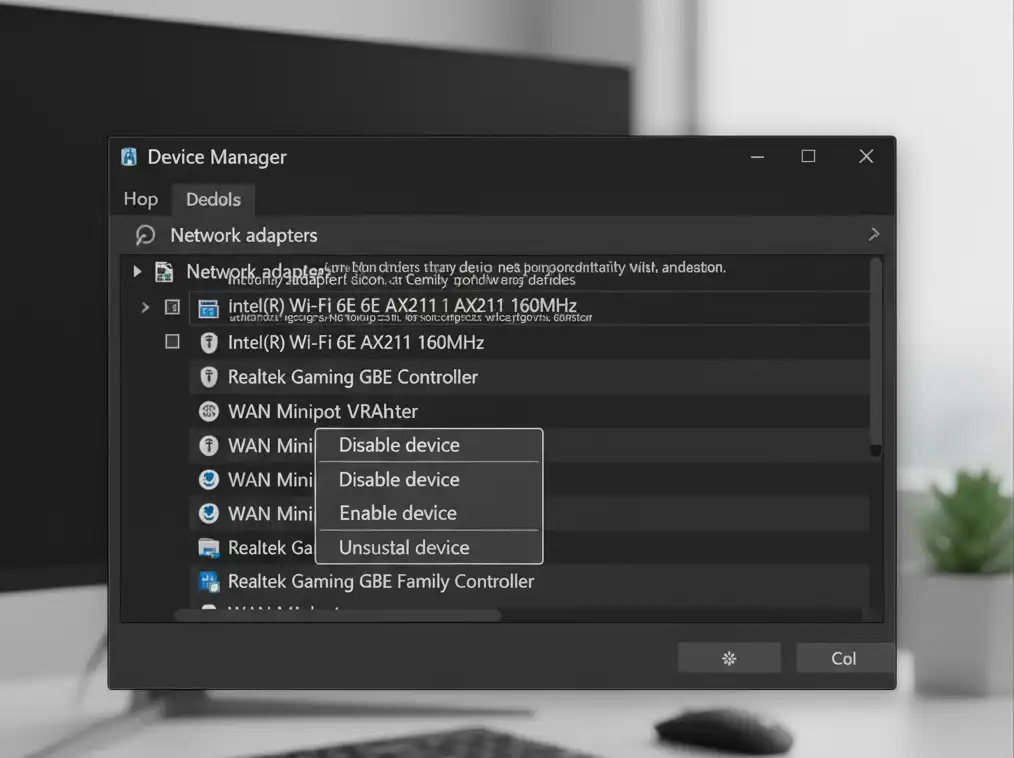 Disable and Re-enable Network Adapter - Windows