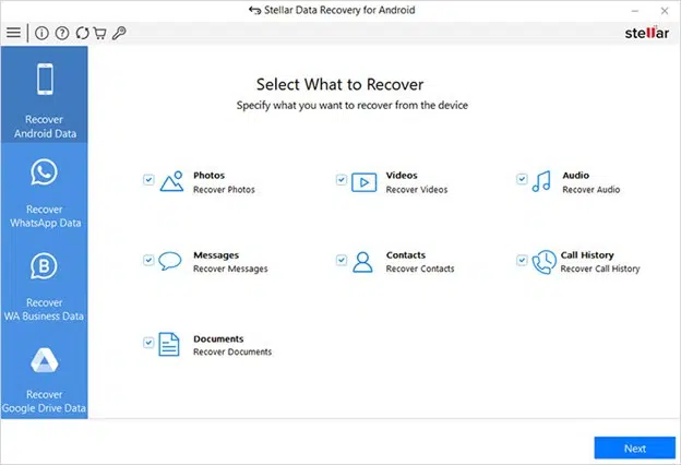 Stellar Data Recovery for Android