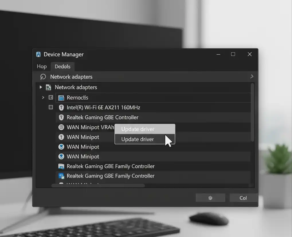 Update Network Adapter Drivers - Window