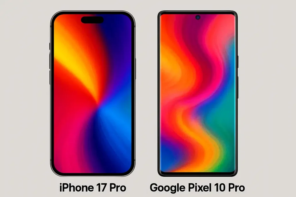 iPhone 17 Pro vs Google Pixel 10 Pro display